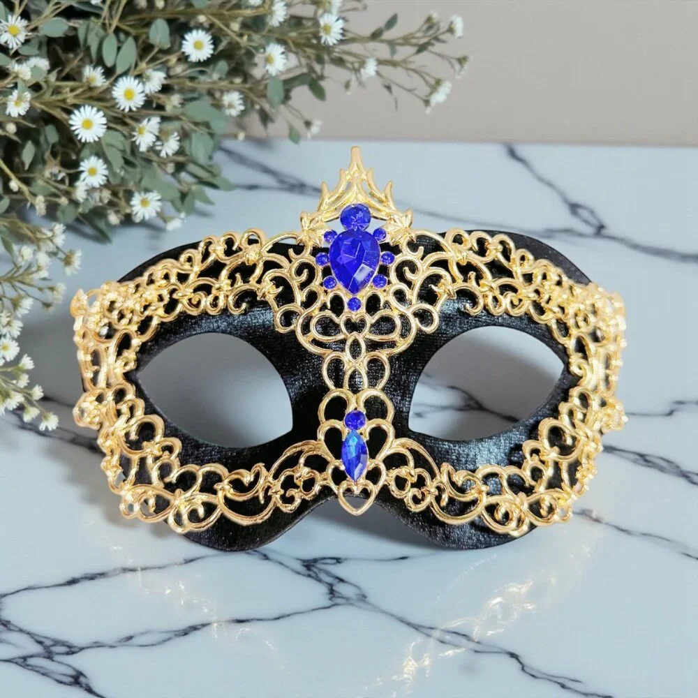 Black masquerade mask, cosplay mask, Halloween mask, Venetian mask, Prom mask